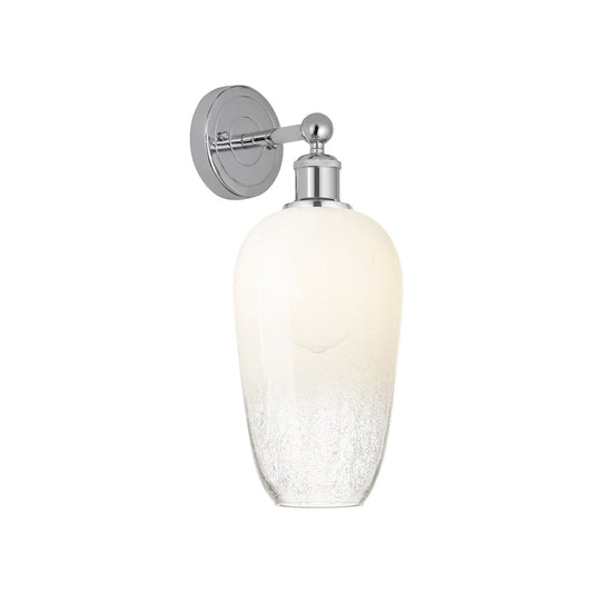 Innovations Brookhaven Flute 7in 1-Light Wall Sconce | Industrial Modern Polished Chrome and Opal Glass | Bathroom & Hallway | Model 616-1W-PC-G484-7OP