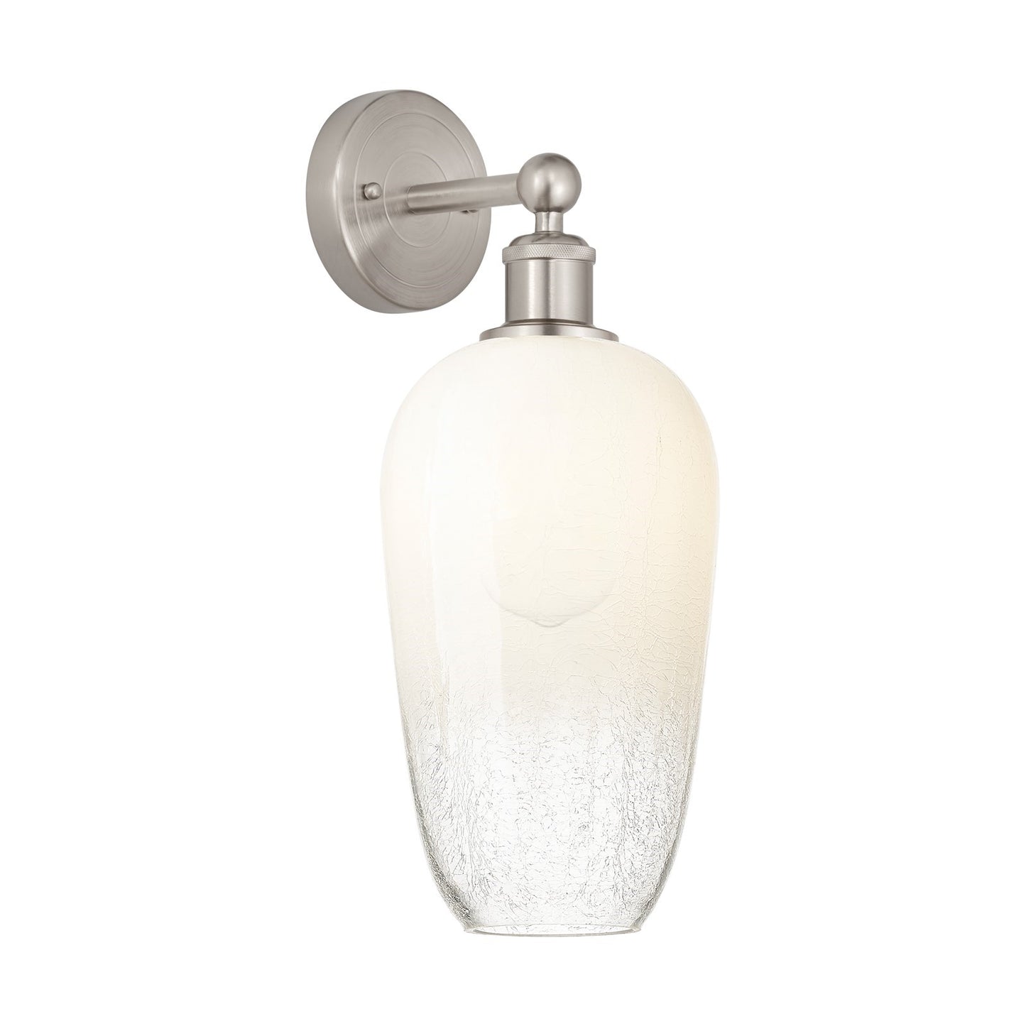 Innovations Brookhaven Flute 7in 1-Light Wall Sconce | Industrial Brushed Satin Nickel and Opal Glass | Bathroom & Hallway | Model 616-1W-SN-G484-7OP