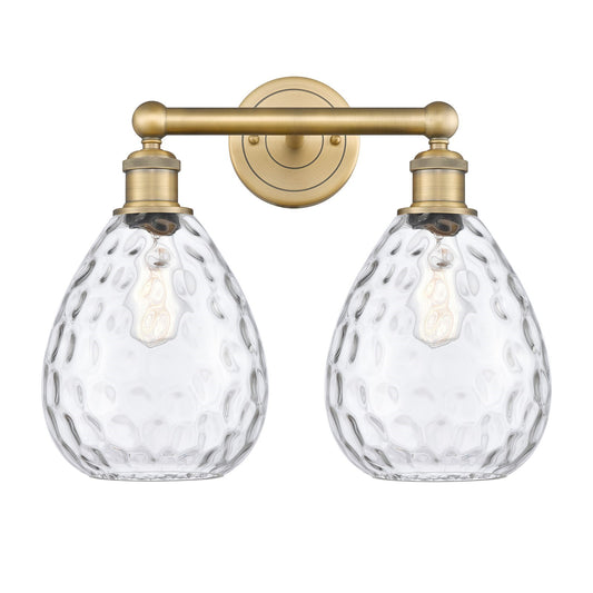 Innovations Waverly 17in 2-Light Bath Vanity Light | Brushed Brass Steel and Clear Glass | Bathroom Vanity & Powder Room | 17 x | Model 616-2W-BB-G372