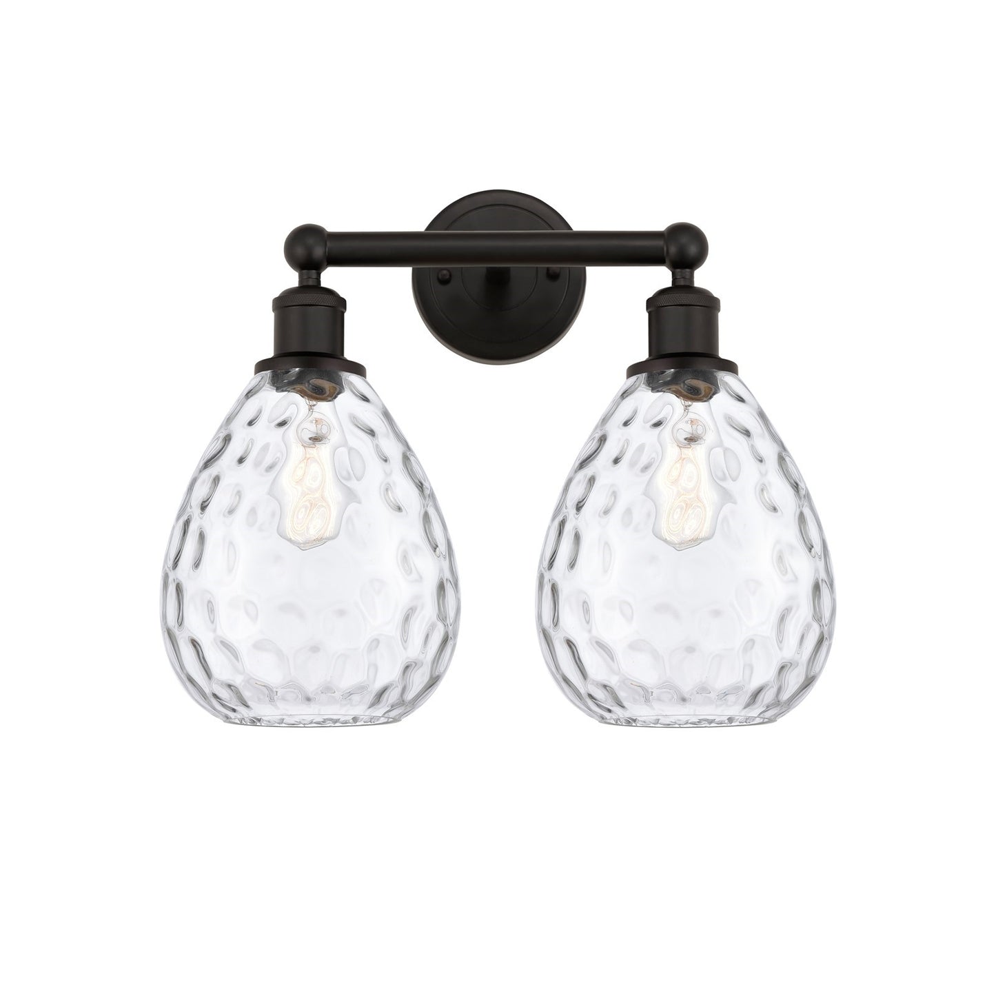 Innovations Waverly 17in 2-Light Bath Vanity Light | Industrial Oil Rubbed Bronze Steel and Clear Glass | Bathroom Vanity & Powder | Model 616-2W-OB-G372