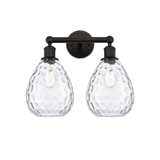 Innovations Waverly 17in 2-Light Bath Vanity Light | Industrial Oil Rubbed Bronze Steel and Clear Glass | Bathroom Vanity & Powder | Model 616-2W-OB-G372