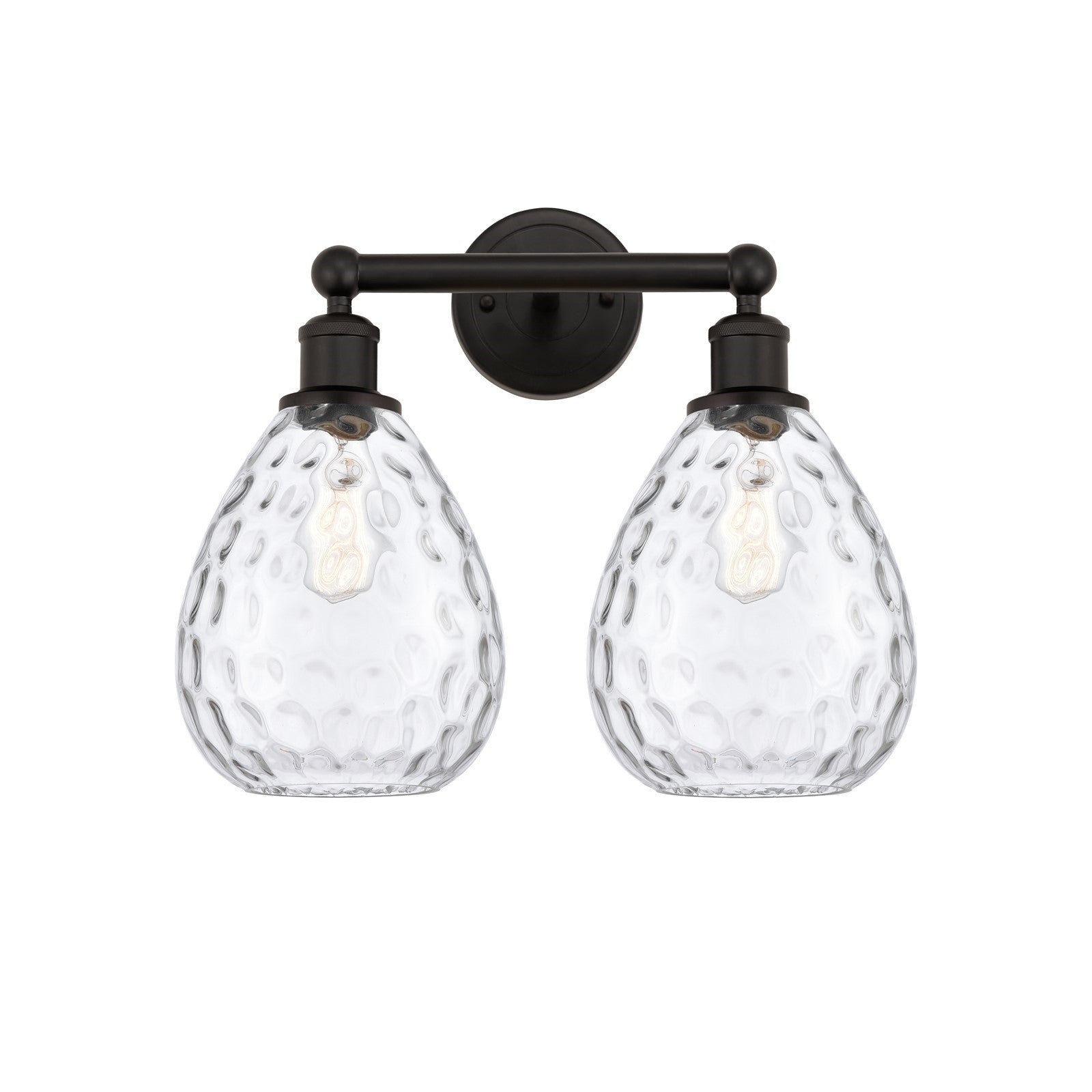 Innovations Waverly 17in 2-Light Bath Vanity Light | Industrial Oil Rubbed Bronze Steel and Clear Glass | Bathroom Vanity & Powder | Model 616-2W-OB-G372