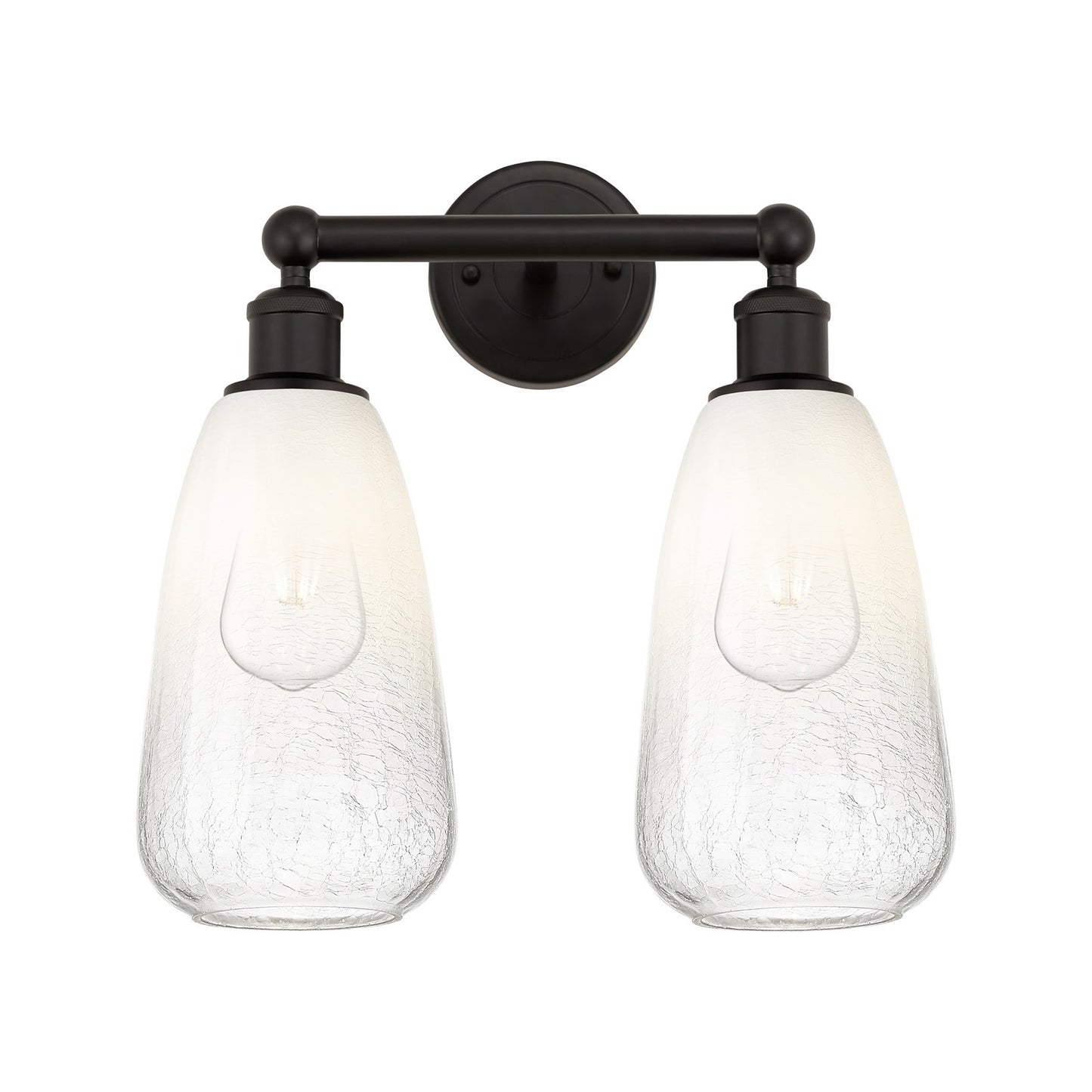 Innovations Brookhaven Almond 15in 2-Light Bath Vanity | Industrial Oil Rubbed Bronze Steel and Opal Glass | Bathroom Vanity | Model 616-2W-OB-G480-6OP