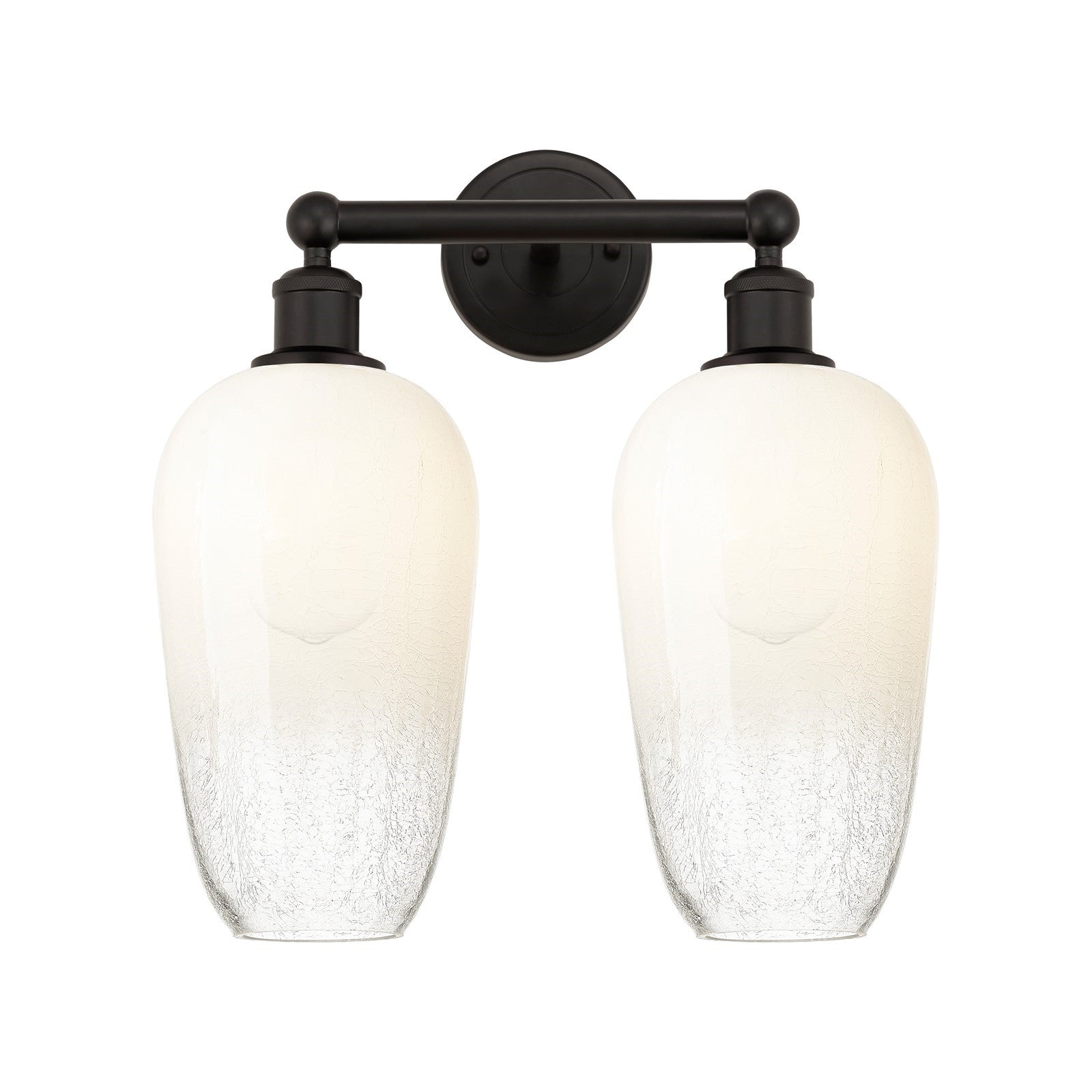 Innovations Brookhaven Flute 16in 2-Light Bath Vanity Light | Industrial Oil Rubbed Bronze Steel and Opal Glass | Bathroom | Model 616-2W-OB-G484-7OP