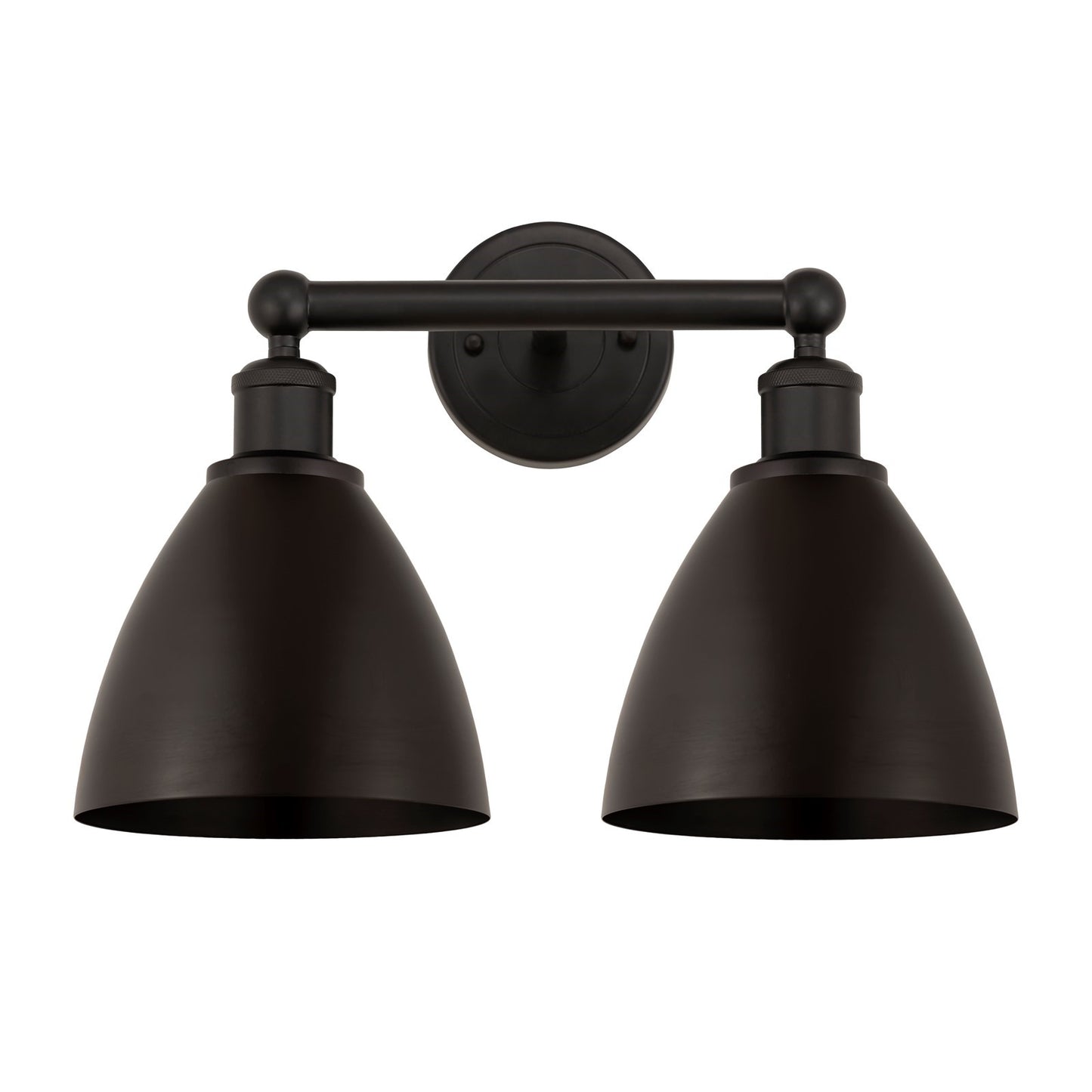 Innovations Bristol 17in 2-Light Bath Vanity | Industrial Oil Rubbed Bronze Steel and Cast Brass with Oil Rubbed Bronze Metal | Model 616-2W-OB-MBD-75-OB