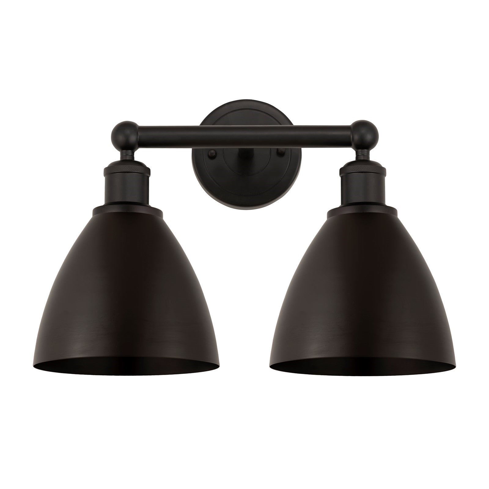 Innovations Bristol 17in 2-Light Bath Vanity | Industrial Oil Rubbed Bronze Steel and Cast Brass with Oil Rubbed Bronze Metal | Model 616-2W-OB-MBD-75-OB