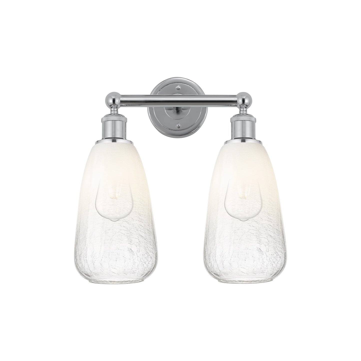 Innovations Brookhaven Almond 15in 2-Light Bath Vanity Light | Industrial Polished Chrome and Opal Glass | Bathroom Vanity | 15 | Model 616-2W-PC-G480-6OP