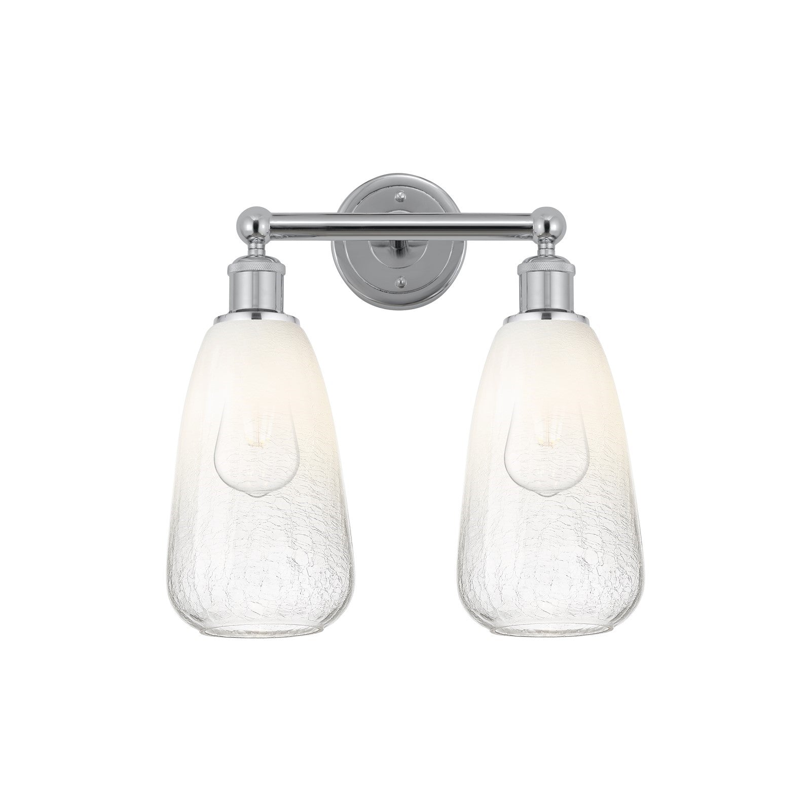 Innovations Brookhaven Almond 15in 2-Light Bath Vanity Light | Industrial Polished Chrome and Opal Glass | Bathroom Vanity | 15 | Model 616-2W-PC-G480-6OP