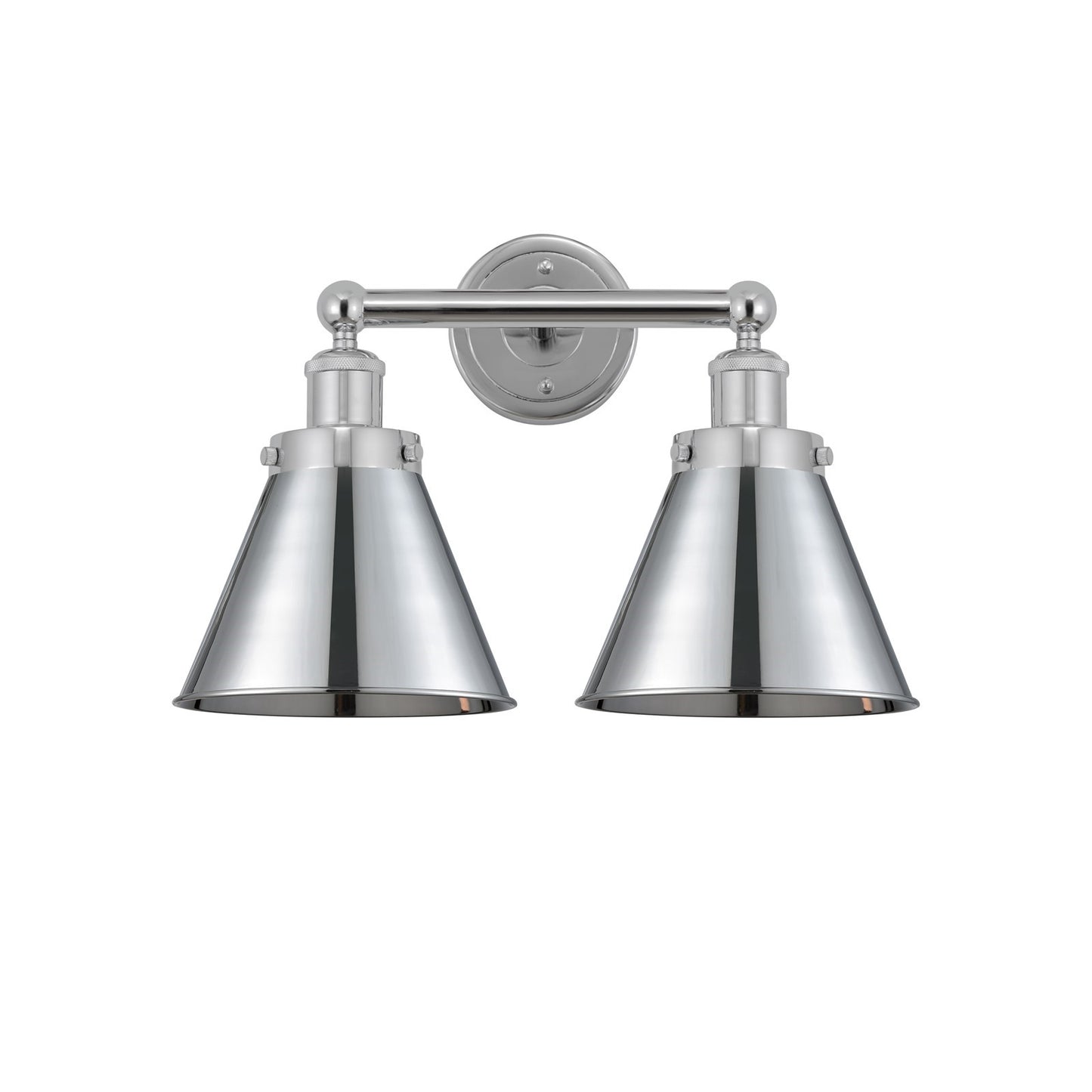 Innovations Appalachian 17in 2-Light Bath Vanity | Industrial Polished Chrome Steel and Polished Chrome Metal Shade | Bathroom | Model 616-2W-PC-M13-PC