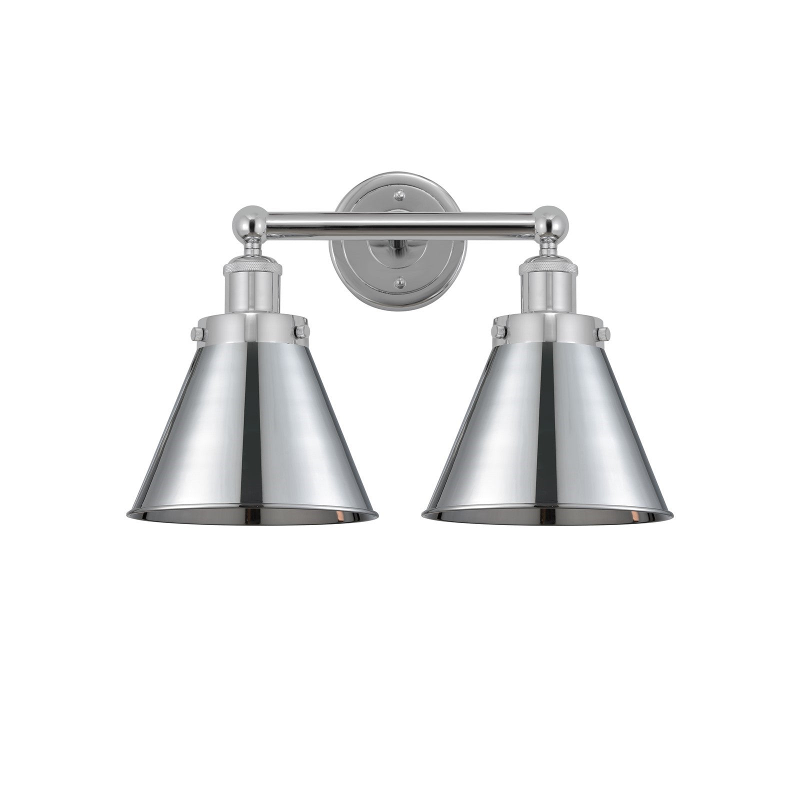 Innovations Appalachian 17in 2-Light Bath Vanity | Industrial Polished Chrome Steel and Polished Chrome Metal Shade | Bathroom | Model 616-2W-PC-M13-PC