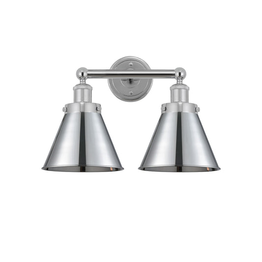 Innovations Appalachian 17in 2-Light Bath Vanity | Industrial Polished Chrome Steel and Polished Chrome Metal Shade | Bathroom | Model 616-2W-PC-M13-PC