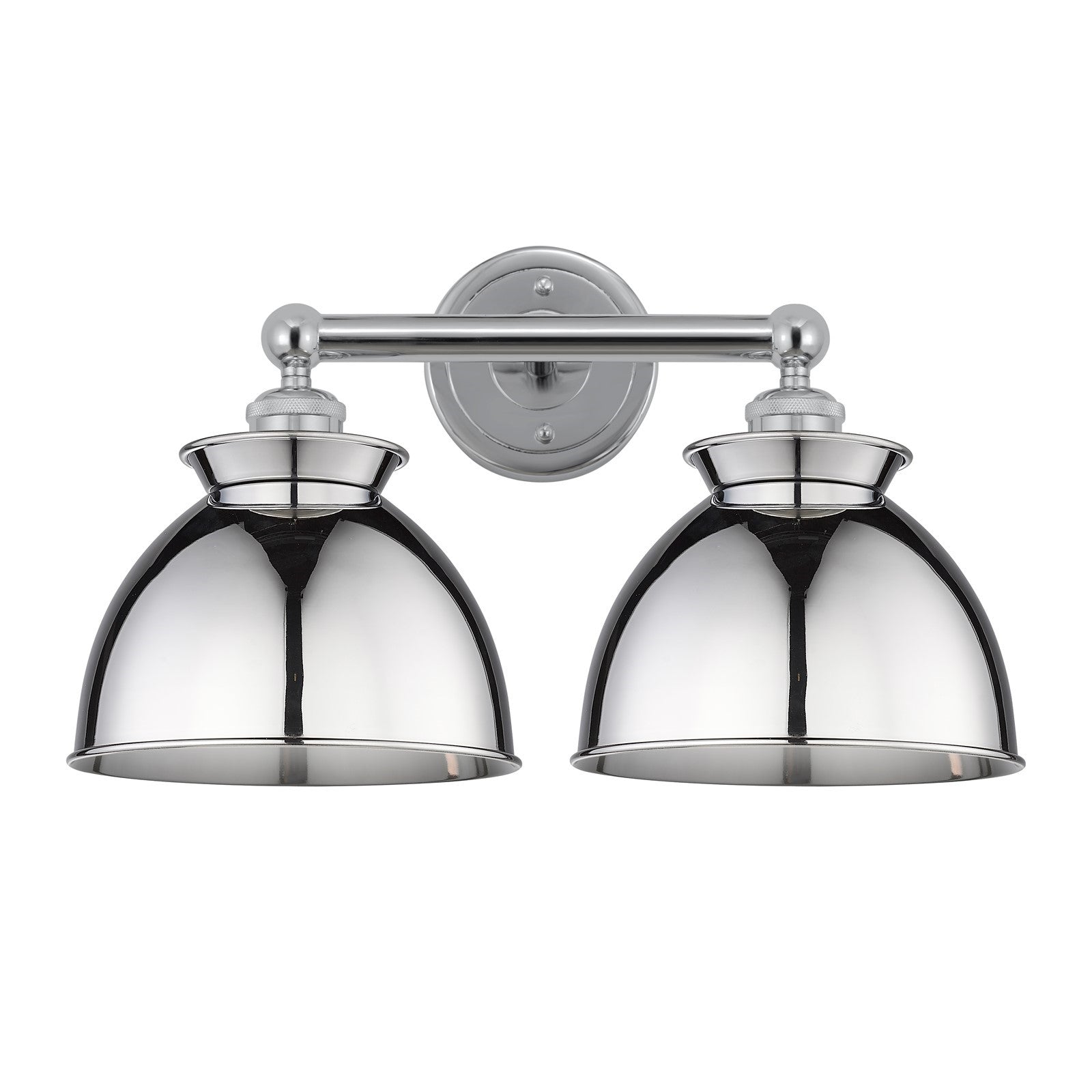 Innovations Lighting Adirondack 17in 2-Light Bath Vanity Light | Industrial Farmhouse Polished Chrome Steel and Cast Brass with | Model 616-2W-PC-M14-PC