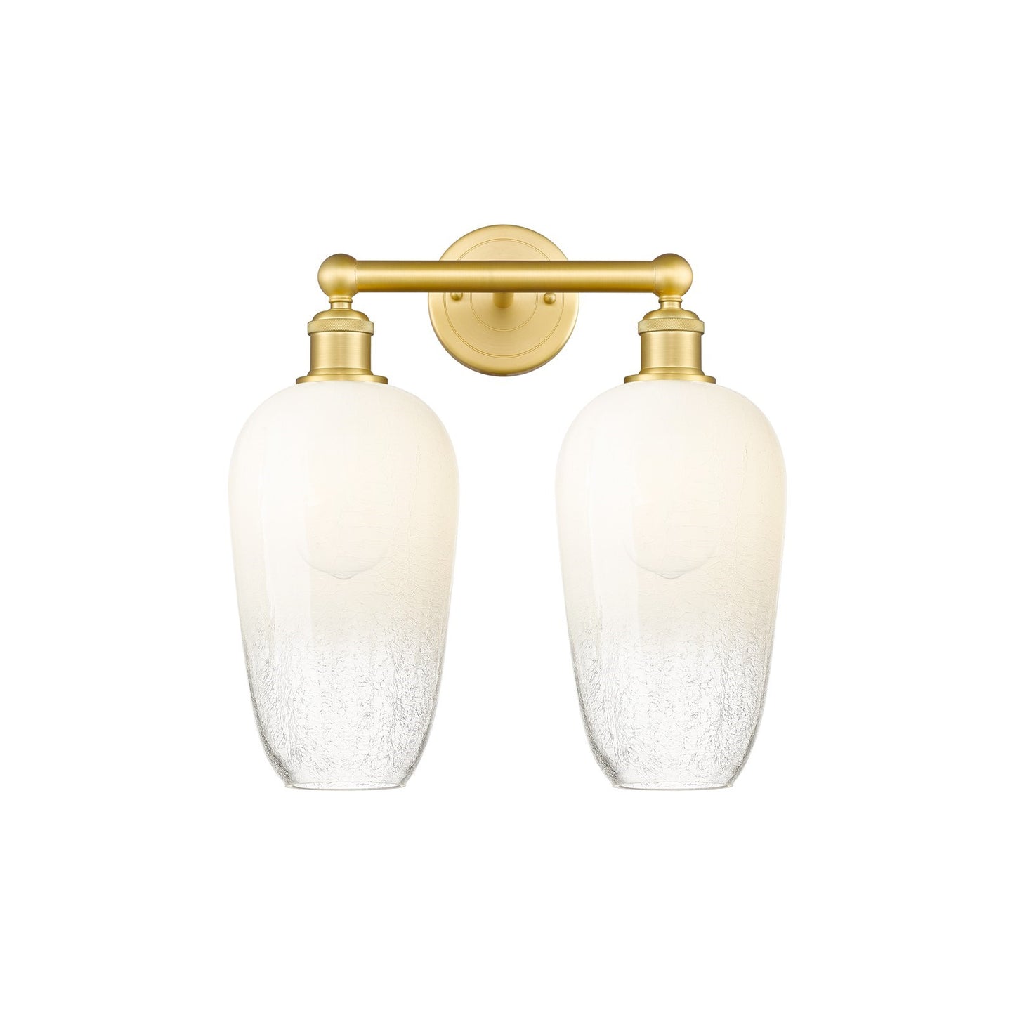 Innovations Brookhaven Flute 16in 2-Light Bath Vanity | Industrial Satin Gold Steel and Cast Brass with Opal Glass Shades | Model 616-2W-SG-G484-7OP