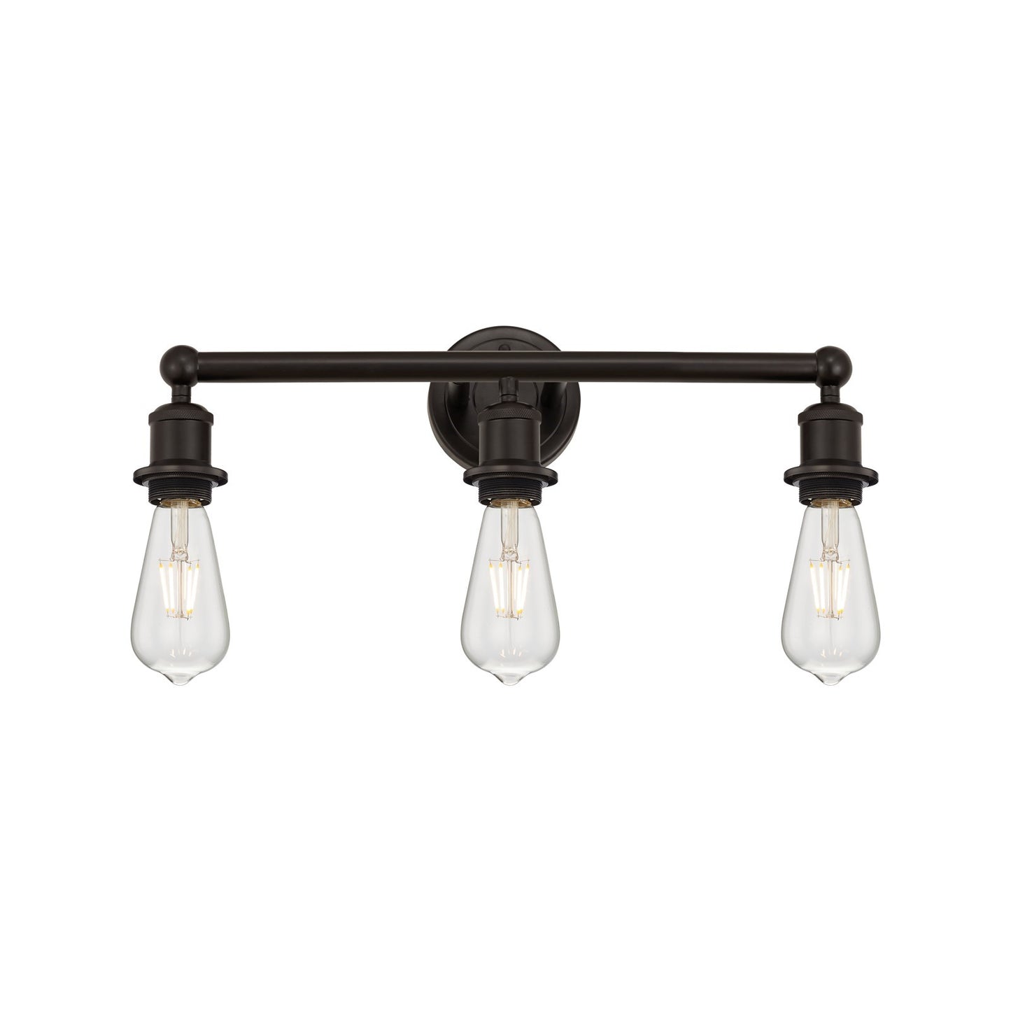 Innovations Edison 21in 3-Light Bath Vanity Light | Industrial Oil Rubbed Bronze Steel and Cast Brass | Bathroom Vanity & Powder Room | Model 616-3W-OB