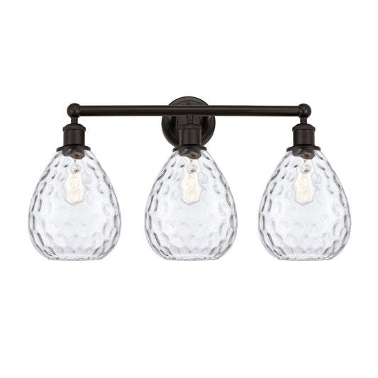 Innovations Waverly 26in 3-Light Bath Vanity Light | Industrial Oil Rubbed Bronze Steel and Clear Glass | Bathroom Vanity | 26 x | Model 616-3W-OB-G372