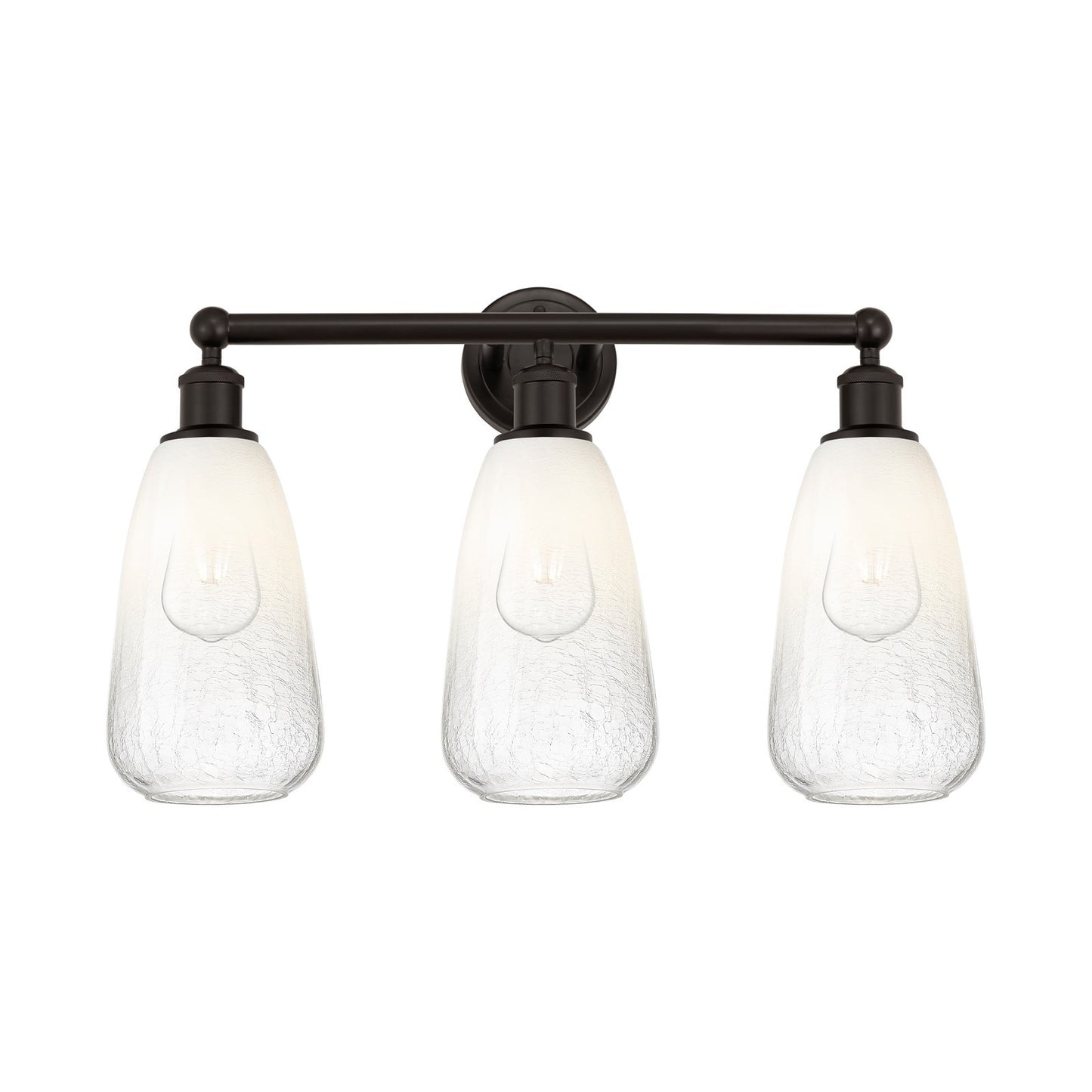 Innovations Brookhaven Almond 24in 3-Light Bath Vanity | Industrial Oil Rubbed Bronze Steel and Opal Glass | Bathroom Vanity | Model 616-3W-OB-G480-6OP