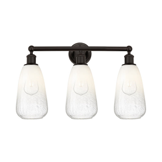 Innovations Brookhaven Almond 24in 3-Light Bath Vanity | Industrial Oil Rubbed Bronze Steel and Opal Glass | Bathroom Vanity | Model 616-3W-OB-G480-6OP