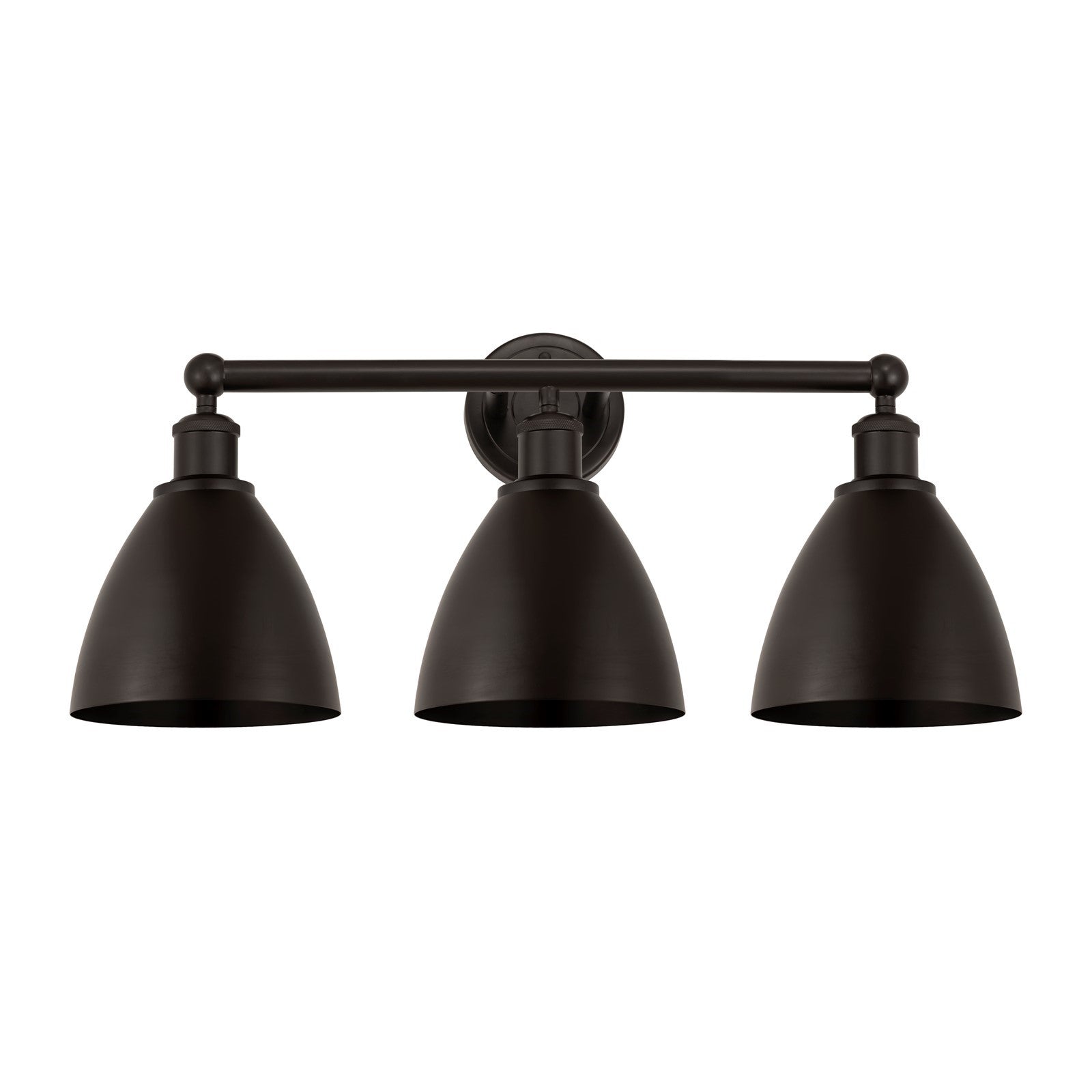 Innovations Bristol 26in 3-Light Bath Vanity | Industrial Oil Rubbed Bronze Steel and Cast Brass | Bathroom Vanity Light | Model 616-3W-OB-MBD-75-OB