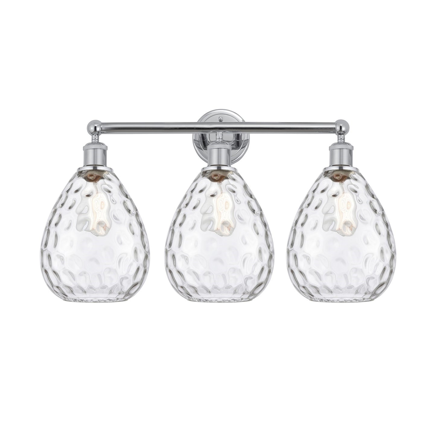 Innovations Waverly 26in 3-Light Bath Vanity Light | Industrial Polished Chrome and Clear Glass | Bathroom Vanity Above Mirror | 26 | Model 616-3W-PC-G372