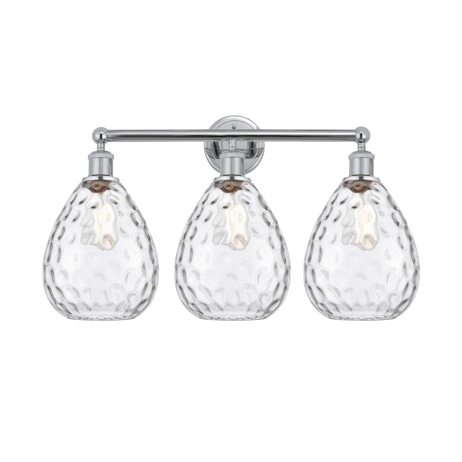 Innovations Waverly 26in 3-Light Bath Vanity Light | Industrial Polished Chrome and Clear Glass | Bathroom Vanity Above Mirror | 26 | Model 616-3W-PC-G372