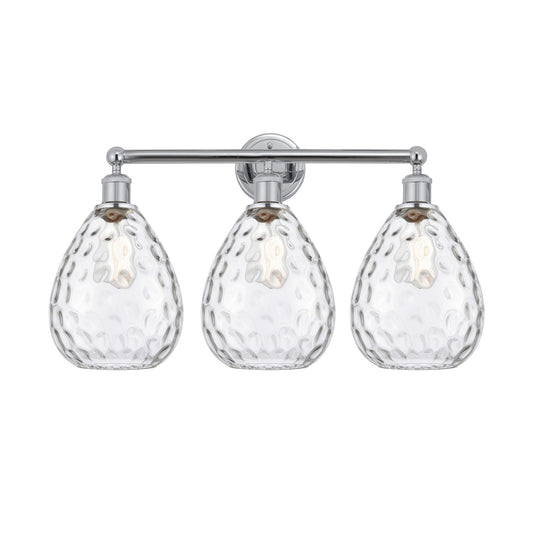 Innovations Waverly 26in 3-Light Bath Vanity Light | Industrial Polished Chrome and Clear Glass | Bathroom Vanity Above Mirror | 26 | Model 616-3W-PC-G372