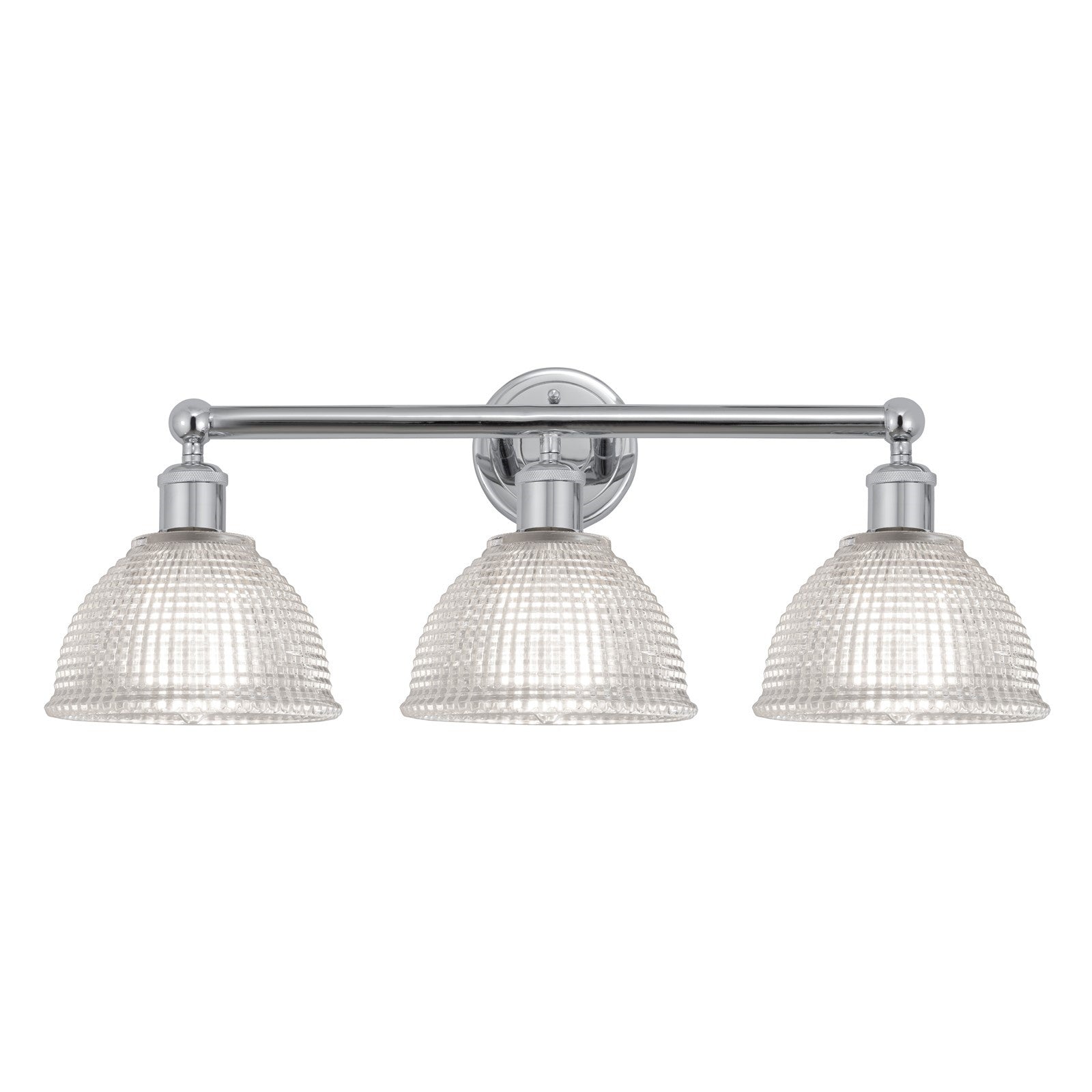 Innovations Arietta 26in 3-Light Bath Vanity Light | Industrial Polished Chrome and Clear Glass | Bathroom Vanity | 26 x 10.25 x | Model 616-3W-PC-G422