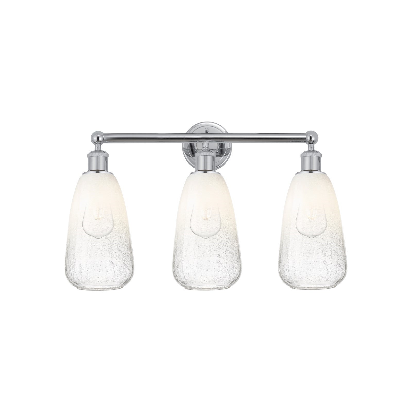 Innovations Brookhaven Almond 24in 3-Light Bath Vanity Light | Industrial Polished Chrome and Opal Glass | Damp-Rated Bathroom | Model 616-3W-PC-G480-6OP