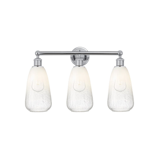 Innovations Brookhaven Almond 24in 3-Light Bath Vanity Light | Industrial Polished Chrome and Opal Glass | Damp-Rated Bathroom | Model 616-3W-PC-G480-6OP