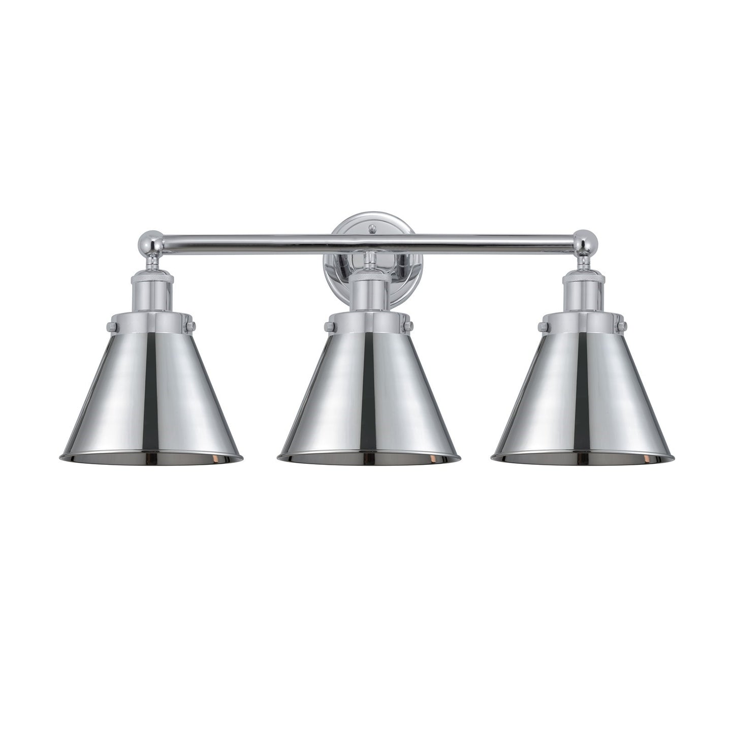 Innovations Appalachian 26in 3-Light Bath Vanity | Industrial Polished Chrome Steel and Cast Brass with Polished Chrome Metal | Model 616-3W-PC-M13-PC