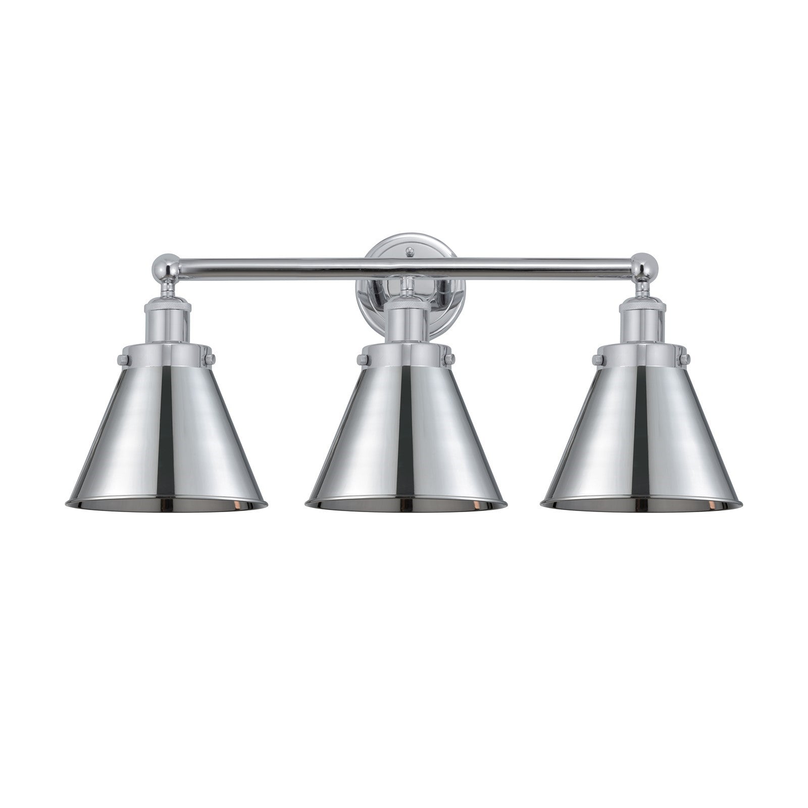 Innovations Appalachian 26in 3-Light Bath Vanity | Industrial Polished Chrome Steel and Cast Brass with Polished Chrome Metal | Model 616-3W-PC-M13-PC