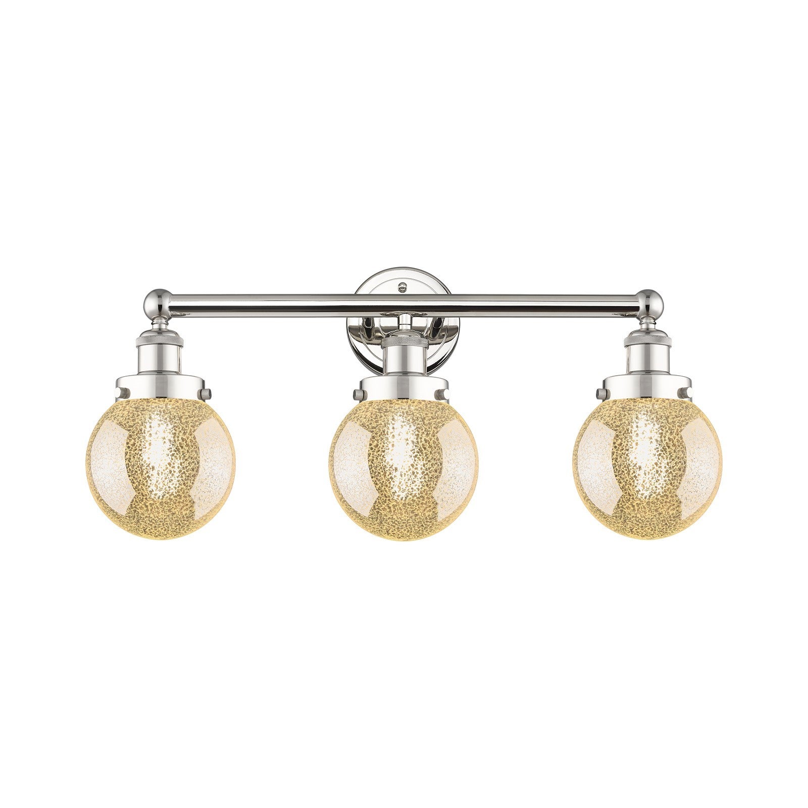 Innovations Beacon 24in 3-Light Bath Vanity Light | Industrial Polished Nickel and Mercury Glass | Bathroom Vanity & Powder Room | Model 616-3W-PN-G208-6