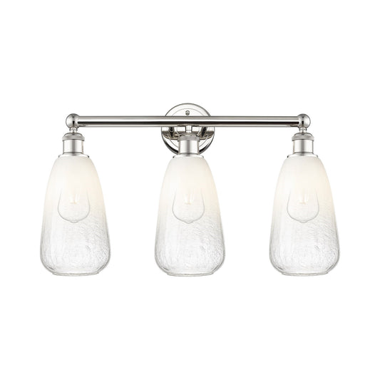 Innovations Brookhaven Almond 24in 3-Light Bath Vanity Light | Industrial Polished Nickel and Opal Glass | Bathroom Vanity | 24 | Model 616-3W-PN-G480-6OP