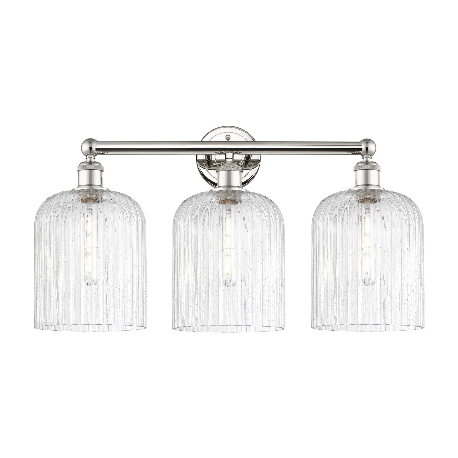 Innovations Bridal Veil 23in 3-Light Bath Vanity Light | Art Nouveau Polished Nickel and Seedy Glass | Bathroom Vanity | 23 x | Model 616-3W-PN-G559-8SDY