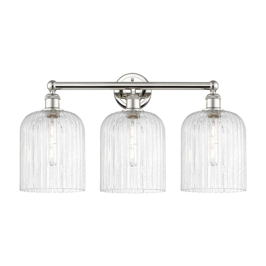 Innovations Bridal Veil 23in 3-Light Bath Vanity Light | Art Nouveau Polished Nickel and Seedy Glass | Bathroom Vanity | 23 x | Model 616-3W-PN-G559-8SDY