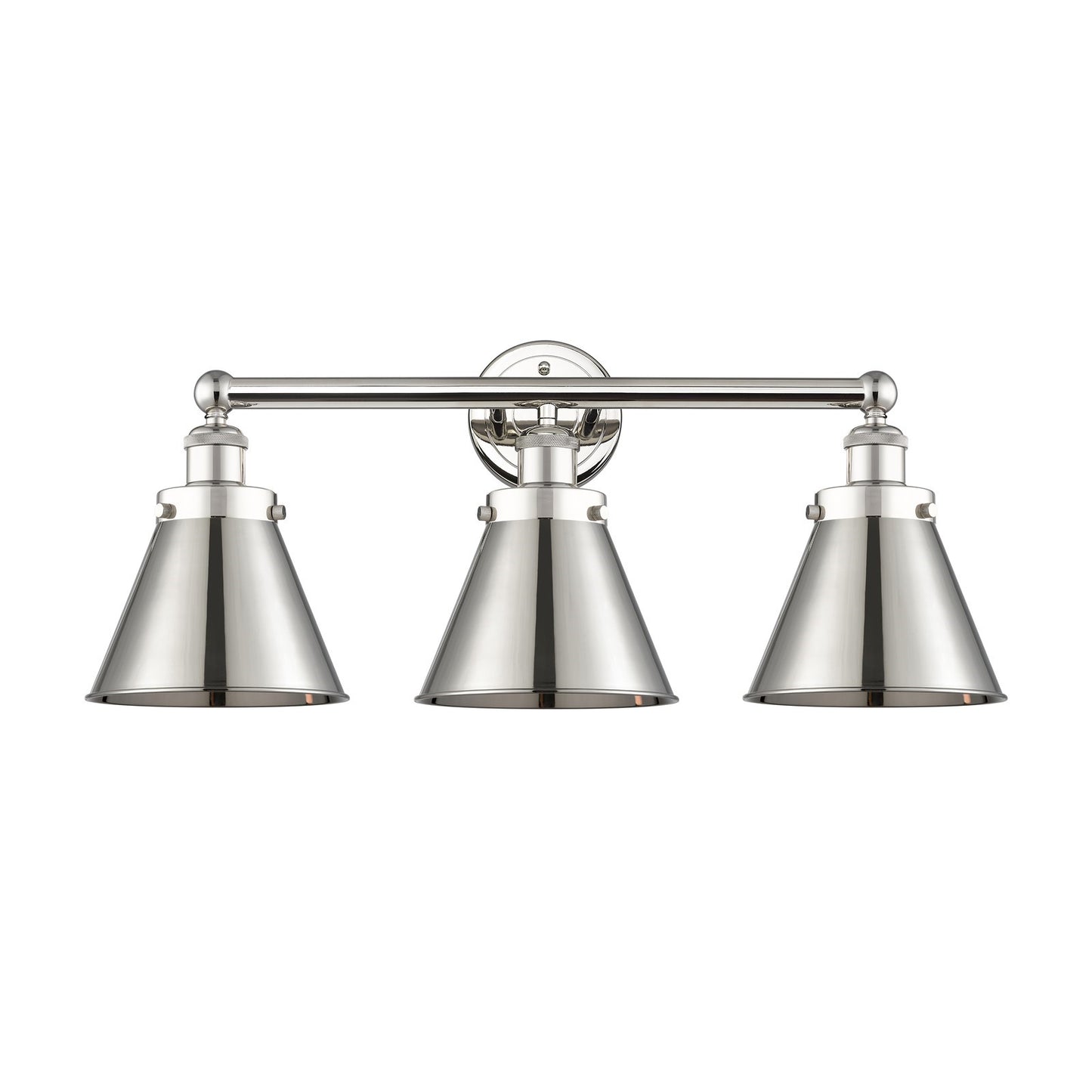 Innovations Appalachian 26in 3-Light Bath Vanity | Industrial Polished Nickel Steel and Cast Brass with Polished Nickel Metal | Model 616-3W-PN-M13-PN