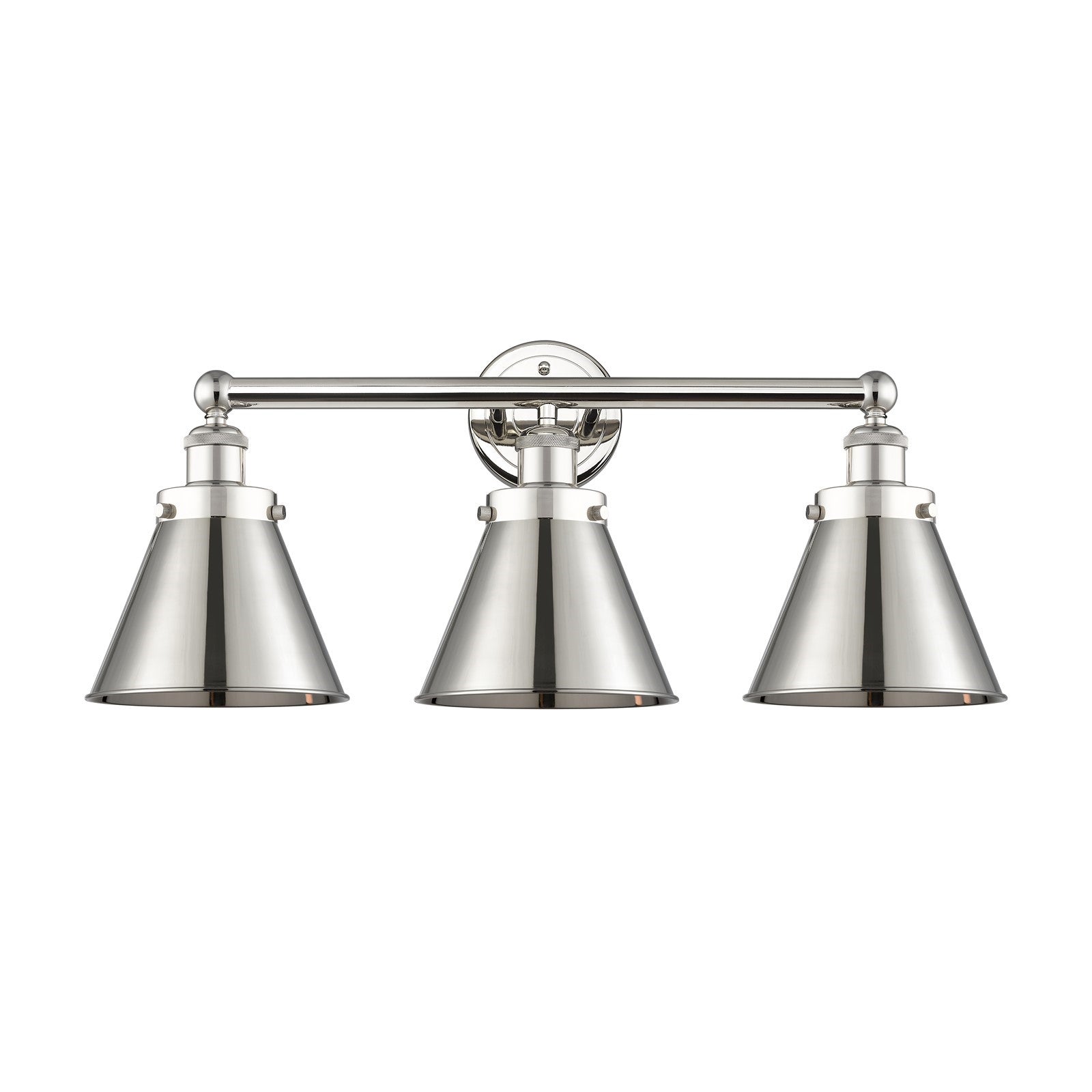 Innovations Appalachian 26in 3-Light Bath Vanity | Industrial Polished Nickel Steel and Cast Brass with Polished Nickel Metal | Model 616-3W-PN-M13-PN