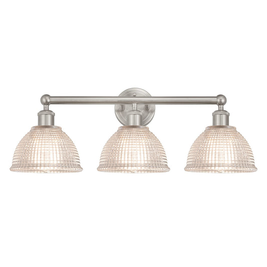 Innovations Arietta 26in 3-Light Bath Vanity | Industrial Brushed Satin Nickel and Clear Glass | Bathroom Vanity & Powder Room | 26 | Model 616-3W-SN-G422