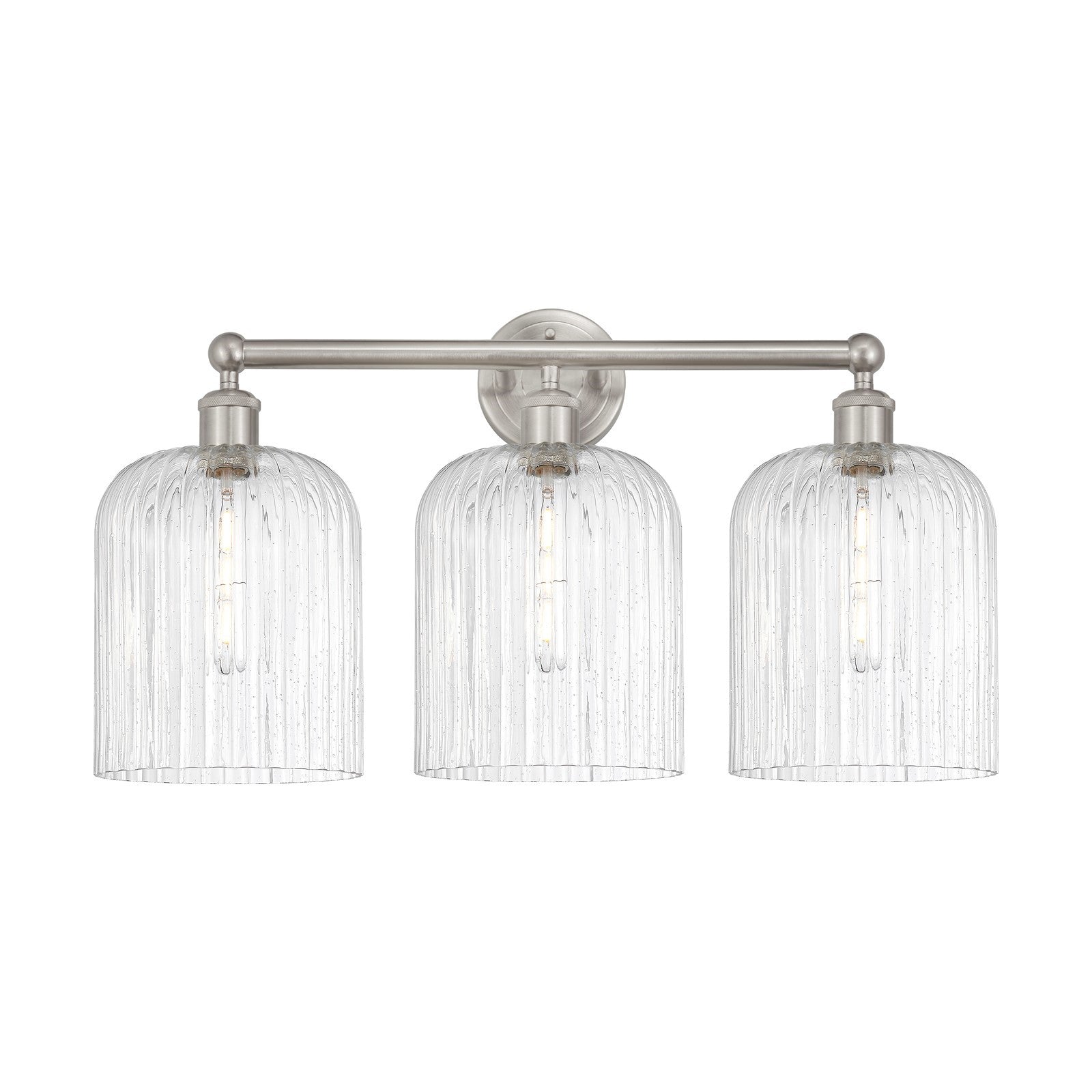 Innovations Bridal Veil 23in 3-Light Bath Vanity Light | Art Nouveau Brushed Satin Nickel and Seedy Glass | Bathroom & Powder | Model 616-3W-SN-G559-8SDY