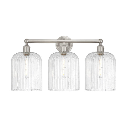 Innovations Bridal Veil 23in 3-Light Bath Vanity Light | Art Nouveau Brushed Satin Nickel and Seedy Glass | Bathroom & Powder | Model 616-3W-SN-G559-8SDY