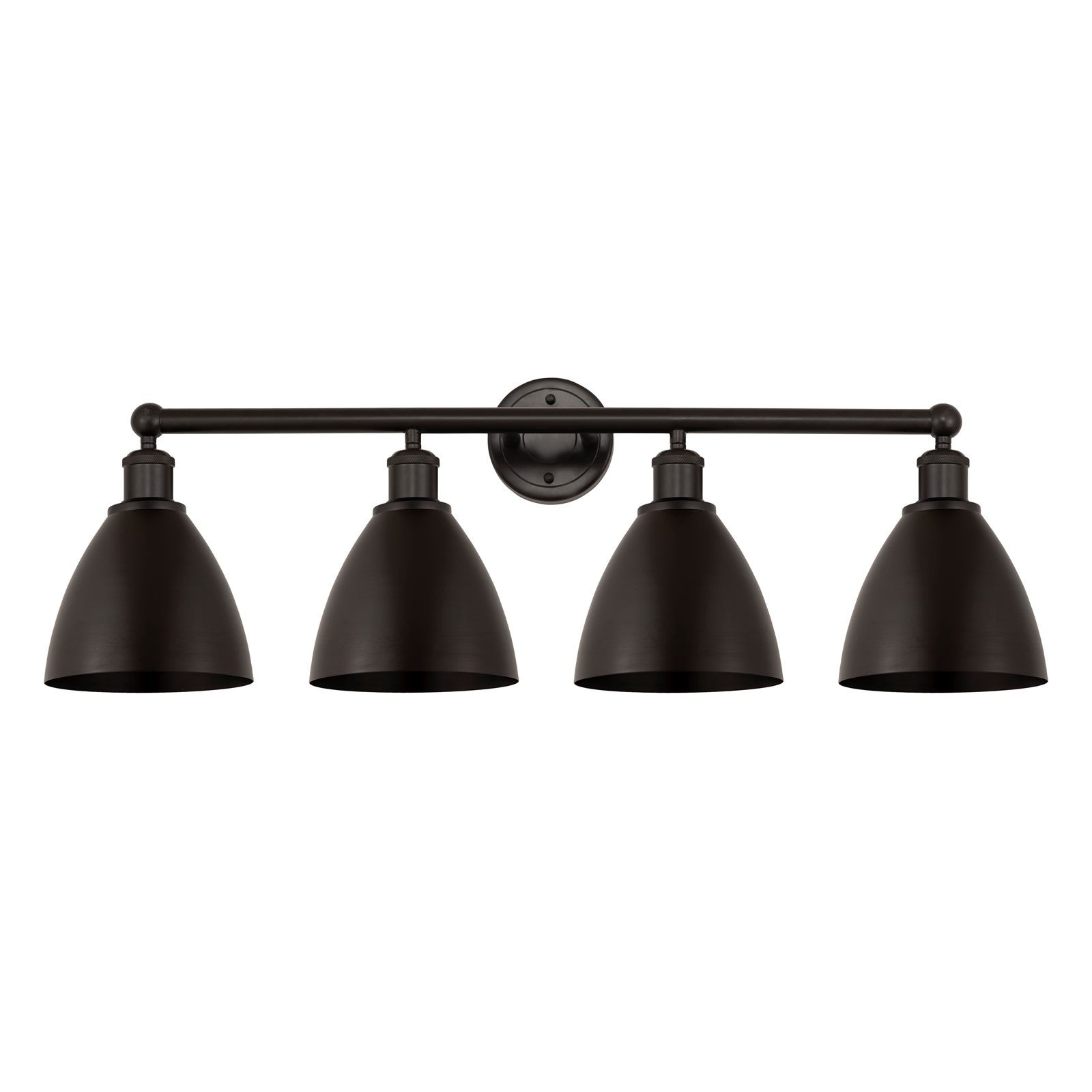 Innovations Bristol 34.5in 4-Light Bath Vanity Light | Industrial Oil Rubbed Bronze Steel and Cast Brass with Oil Rubbed | Model 616-4W-OB-MBD-75-OB