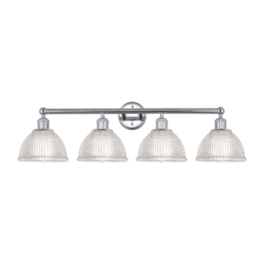 Innovations Arietta 35in 4-Light Bath Vanity Light | Industrial Modern Polished Chrome and Clear Glass | Bathroom Vanity Light | 35 | Model 616-4W-PC-G422
