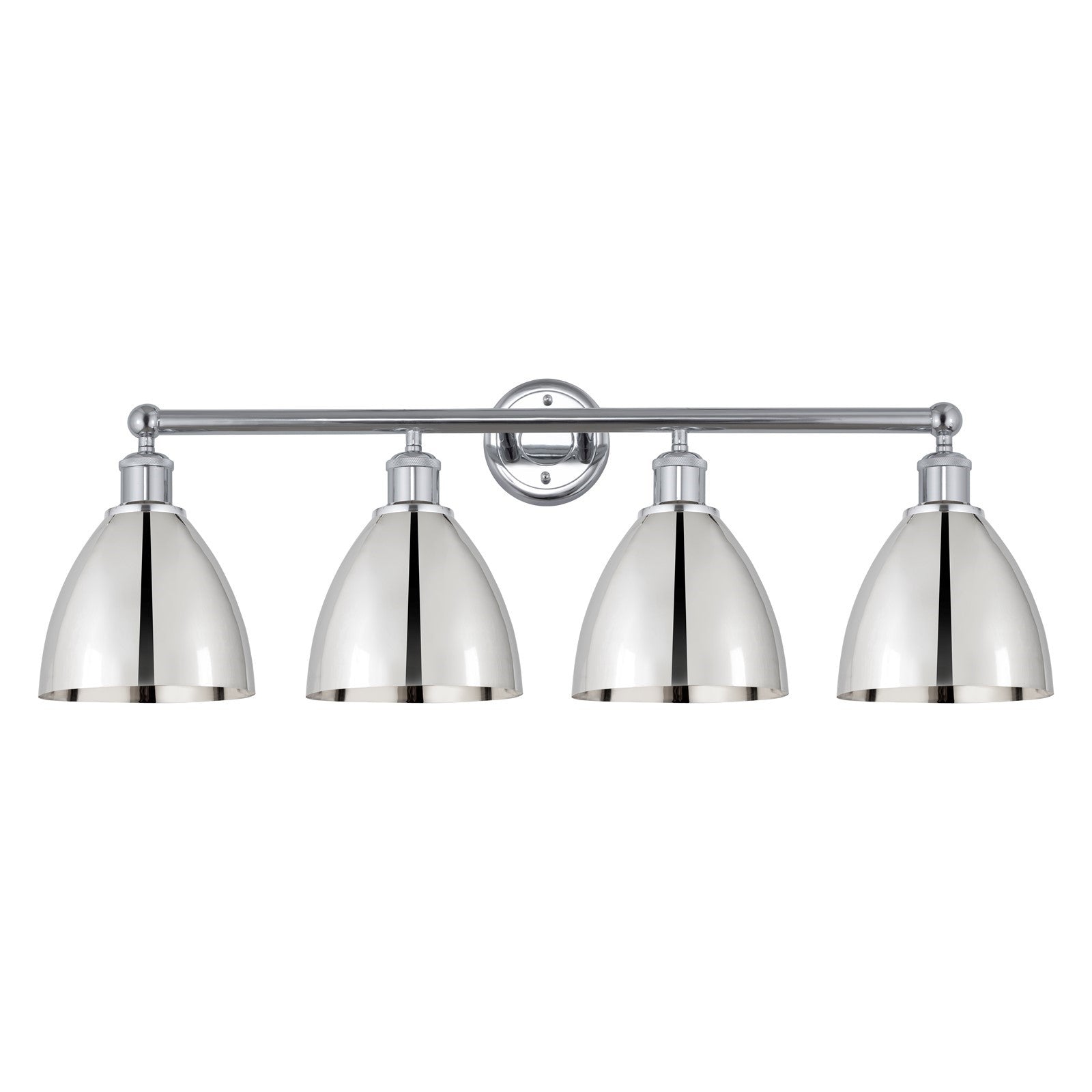 Innovations Bristol 34.5in 4-Light Bath Vanity Light | Industrial Polished Chrome Steel and Cast Brass with Polished Chrome | Model 616-4W-PC-MBD-75-PC