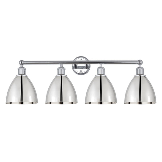 Innovations Bristol 34.5in 4-Light Bath Vanity Light | Industrial Polished Chrome Steel and Cast Brass with Polished Chrome | Model 616-4W-PC-MBD-75-PC