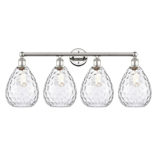 Innovations Waverly 35in 4-Light Bath Vanity Light | Industrial Polished Nickel and Clear Glass | Bathroom Vanity | 35 x 14.25 x | Model 616-4W-PN-G372