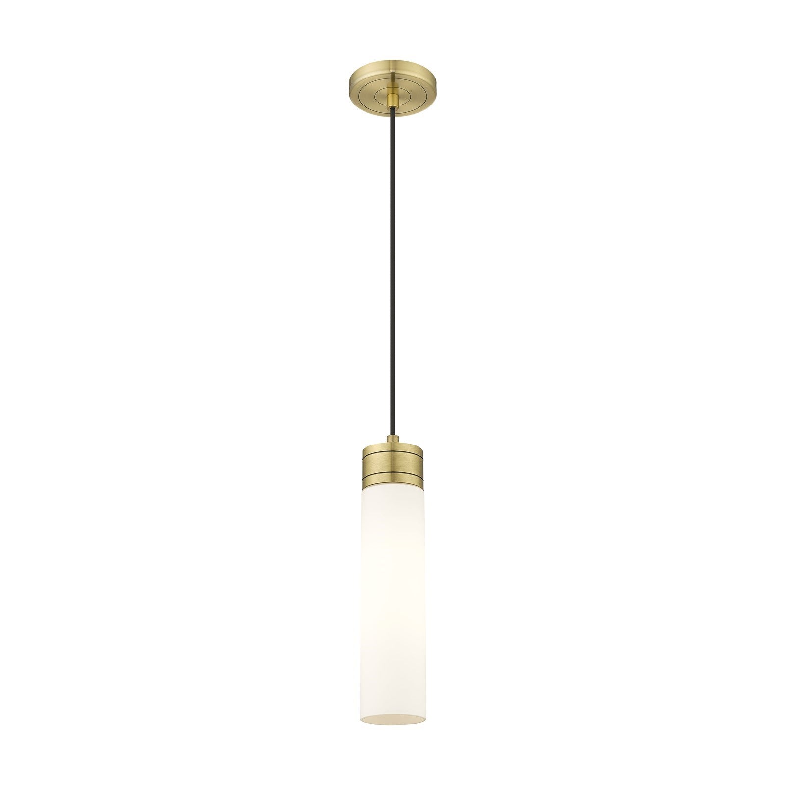 Innovations Boreas 3in 1-Light Mini Pendant | Contemporary Art Deco Antique Brass and White Frosted Glass | Kitchen Island & | Model 617-1P-AB-G617-11WH