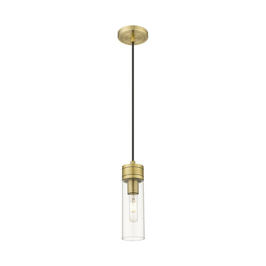 Innovations Boreas 3in 1-Light Mini Pendant | Contemporary Art Deco Antique Brass and Clear Glass | Kitchen Island & Dining | Model 617-1P-AB-G617-8CL