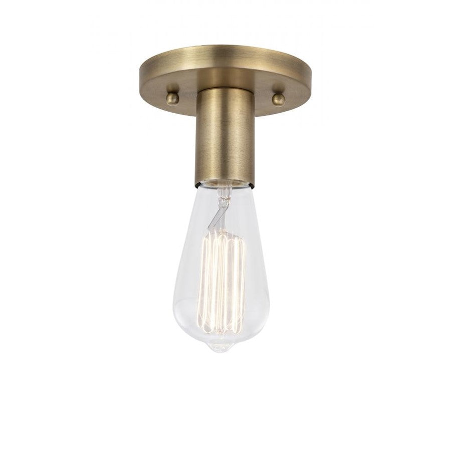 Innovations Lighting Auralume Karima 1 Light Flush Mount, Brass