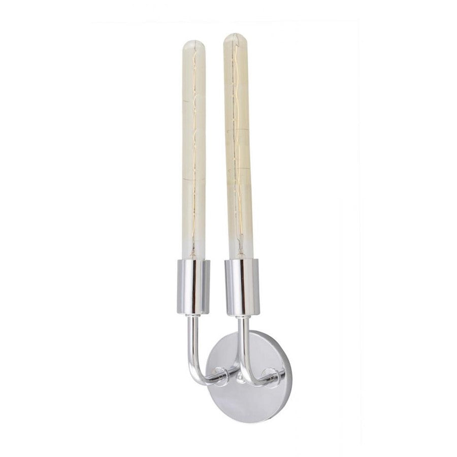 Innovations Lighting Auralume Karima 2 Light Sconce, Polished Chrome