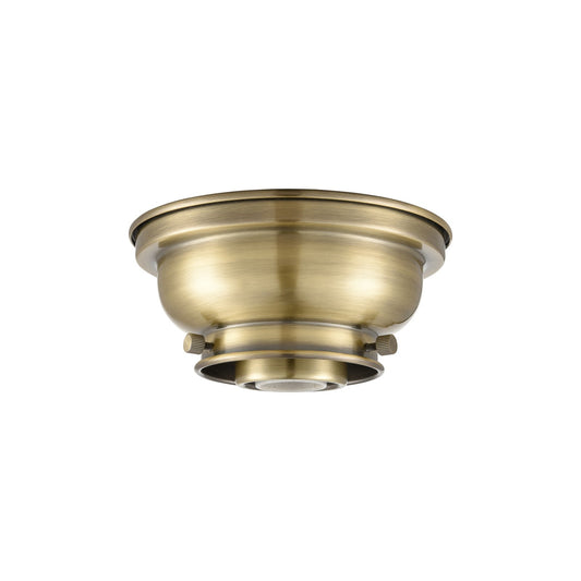 Innovations Franklin Restoration 6.25in 1-Light Flush Mount | Industrial Antique Brass Steel | Hallway & Entryway | 6.25 x 6.25 x 2.75 in | Model 623-1F-AB