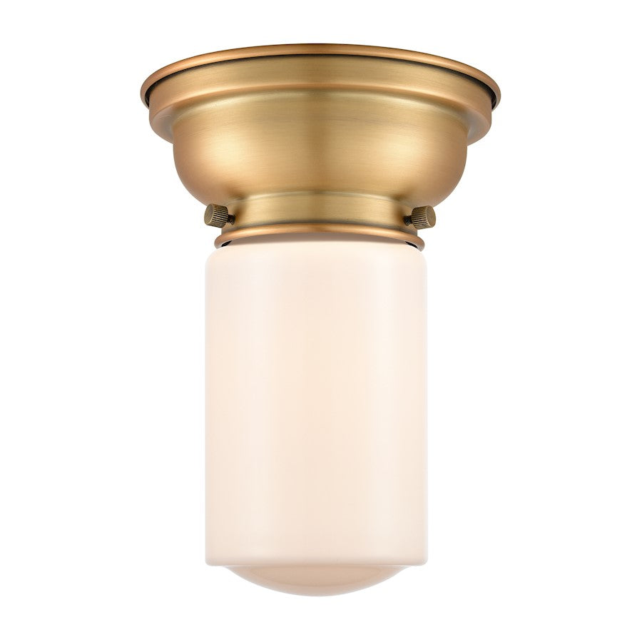 Innovations 311 Dover 1 Light Flush Mount, B Brass/Matte White